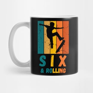 6th Birthday Kids Skater Skateboard Boy Mug